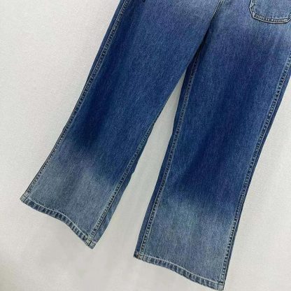 Dior Women Denim Couture Flared Jeans Deep Blue Cotton Denim - 图片 5