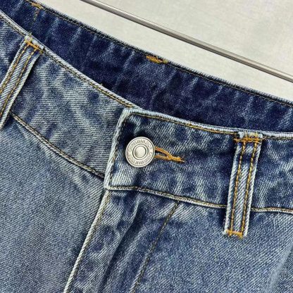 Dior Women Denim Couture Flared Jeans Deep Blue Cotton Denim - 图片 6