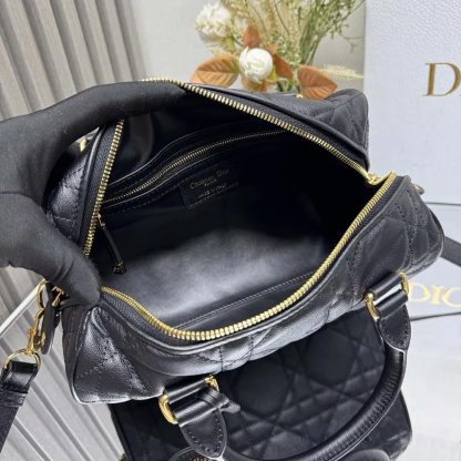 Dior Women Dior Groove 25 Bag Black Macrocannage Calfskin - 图片 8