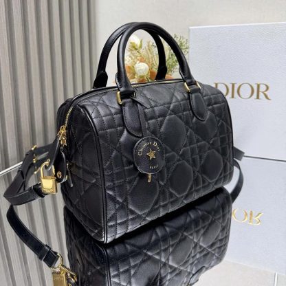 Dior Women Dior Groove 25 Bag Black Macrocannage Calfskin - 图片 4