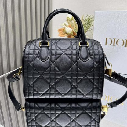 Dior Women Dior Groove 25 Bag Black Macrocannage Calfskin - 图片 3