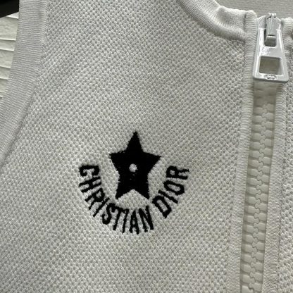 Dior Women Dioriviera Cropped Tank Top with White Technical Knit - 图片 7