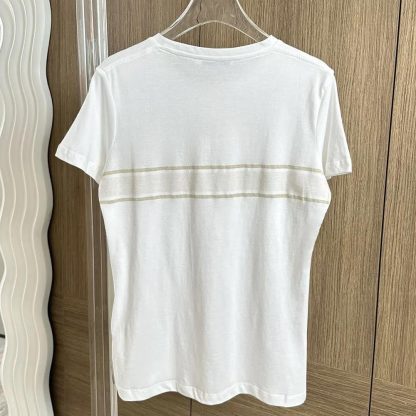 Dior Women Embroidered T-Shirt in White Cotton Jersey - 图片 3