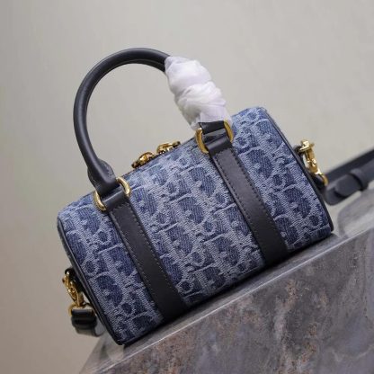 Dior Women Groove 20 Bag Blue Denim Dior Oblique Jacquard - 图片 3