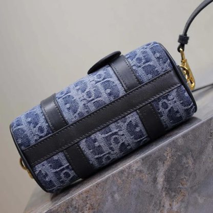 Dior Women Groove 20 Bag Blue Denim Dior Oblique Jacquard - 图片 6