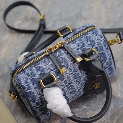 Dior Women Groove 20 Bag Blue Denim Dior Oblique Jacquard - 图片 7