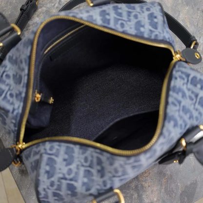 Dior Women Groove 25 Bag Blue Denim Dior Oblique Jacquard - 图片 10