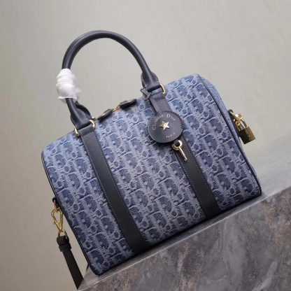 Dior Women Groove 25 Bag Blue Denim Dior Oblique Jacquard - 图片 4