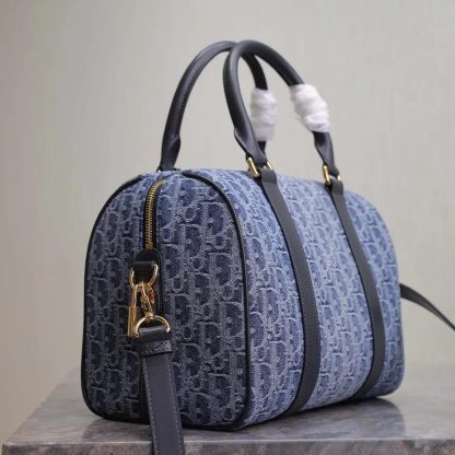 Dior Women Groove 25 Bag Blue Denim Dior Oblique Jacquard - 图片 6