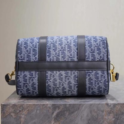 Dior Women Groove 25 Bag Blue Denim Dior Oblique Jacquard - 图片 7