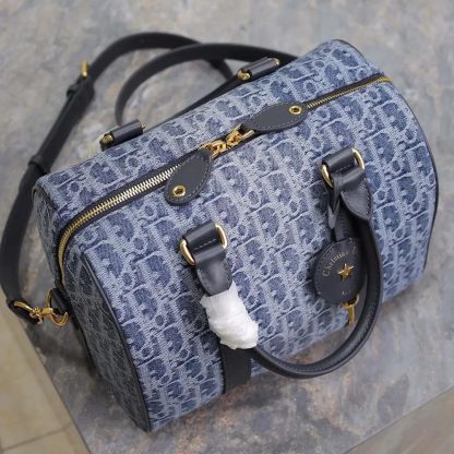 Dior Women Groove 25 Bag Blue Denim Dior Oblique Jacquard - 图片 8