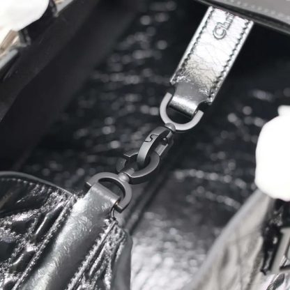 Dior Women Large Dior Toujours Bag Black Macrocannage Crinkled Calfskin - 图片 9