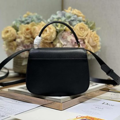 Dior Women Medium 30 Montaigne Avenue Top Handle Bag Black Ribbed Calfskin - 图片 3