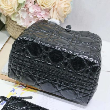 Dior Women Medium Dior Toujours Bag Black Macrocannage Crinkled Calfskin - 图片 7