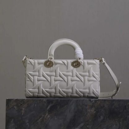 Dior Women Medium Lady D-Joy Bag Latte Graphic Cannage Calfskin - 图片 2