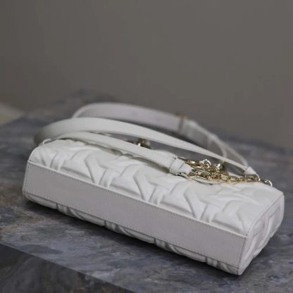Dior Women Medium Lady D-Joy Bag Latte Graphic Cannage Calfskin - 图片 5