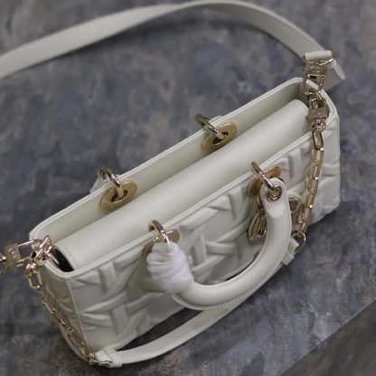 Dior Women Medium Lady D-Joy Bag Latte Graphic Cannage Calfskin - 图片 8