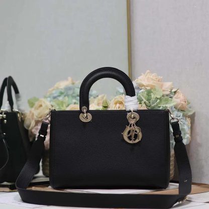 Dior Women Medium Lady D-Sire My ABCDior Bag Black Taurillon Leather - 图片 3