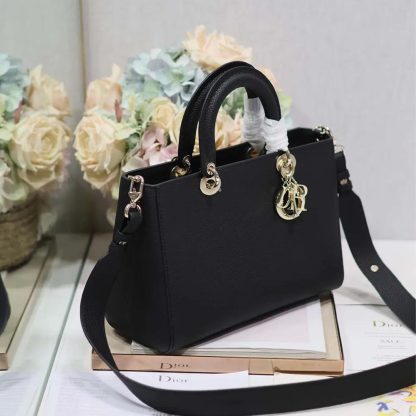 Dior Women Medium Lady D-Sire My ABCDior Bag Black Taurillon Leather - 图片 4