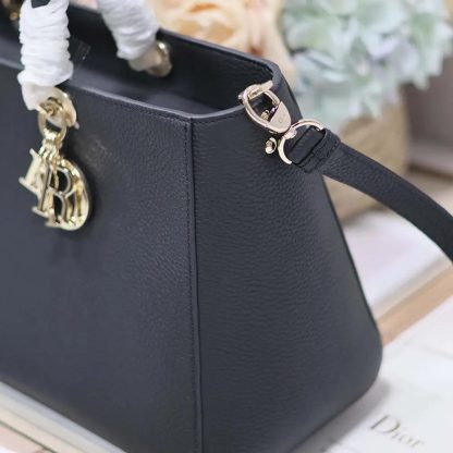 Dior Women Large Lady D-Sire My ABCDior Bag Black Taurillon Leather - 图片 9