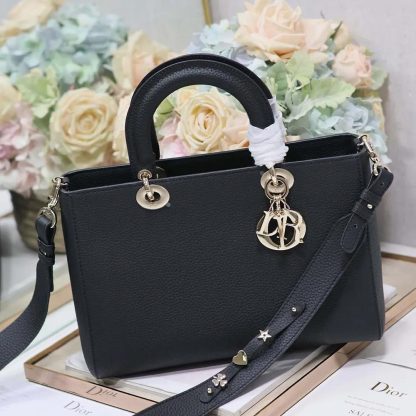 Dior Women Medium Lady D-Sire My ABCDior Bag Black Taurillon Leather - 图片 6