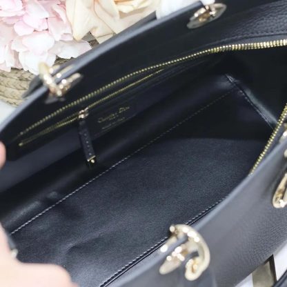 Dior Women Large Lady D-Sire My ABCDior Bag Black Taurillon Leather - 图片 10
