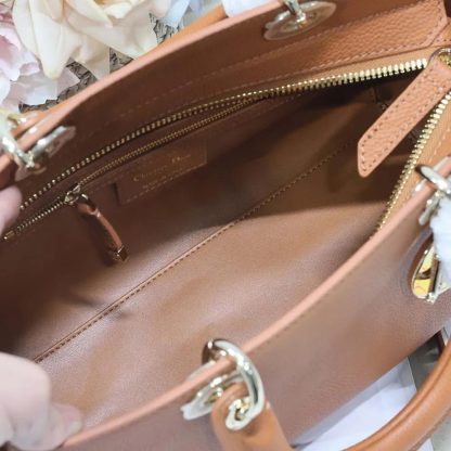 Dior Women Medium Lady D-Sire My ABCDior Bag Dark Brandy Taurillon Leather - 图片 10