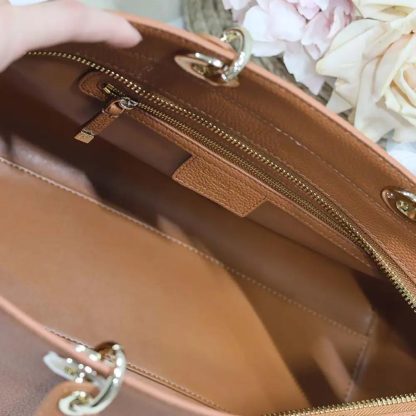 Dior Women Large Lady D-Sire My ABCDior Bag Dark Brandy Taurillon Leather - 图片 10