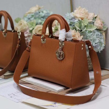 Dior Women Medium Lady D-Sire My ABCDior Bag Dark Brandy Taurillon Leather - 图片 5
