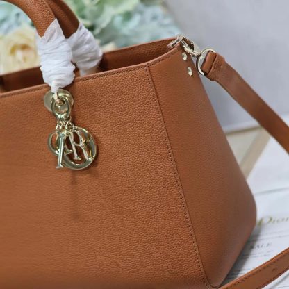 Dior Women Large Lady D-Sire My ABCDior Bag Dark Brandy Taurillon Leather - 图片 9