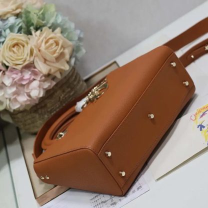 Dior Women Medium Lady D-Sire My ABCDior Bag Dark Brandy Taurillon Leather - 图片 8