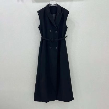 Dior Women Mid-Length Blazer Dress Black Virgin Wool and Cotton Bouclé - 图片 2