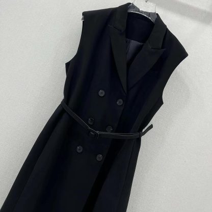 Dior Women Mid-Length Blazer Dress Black Virgin Wool and Cotton Bouclé - 图片 5