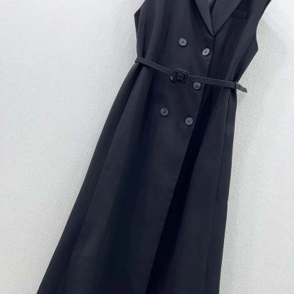 Dior Women Mid-Length Blazer Dress Black Virgin Wool and Cotton Bouclé - 图片 7