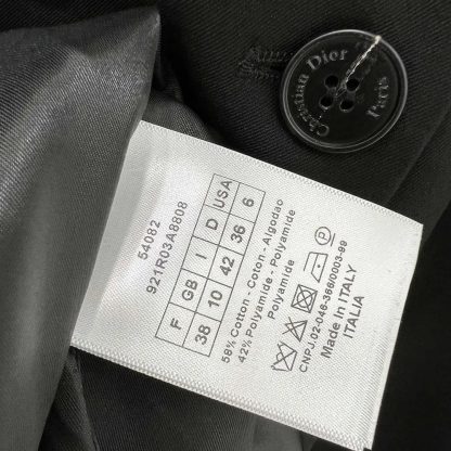 Dior Women Mid-Length Blazer Dress Black Virgin Wool and Cotton Bouclé - 图片 9