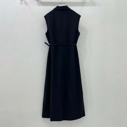 Dior Women Mid-Length Blazer Dress Black Virgin Wool and Cotton Bouclé - 图片 3