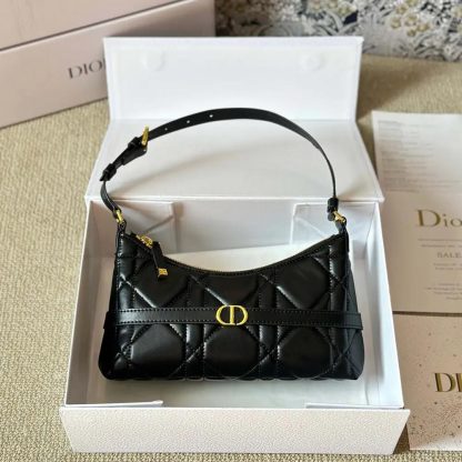 Dior Women Miss Caro Cigale Mini Bag Black Macrocannage Lambskin - 图片 3