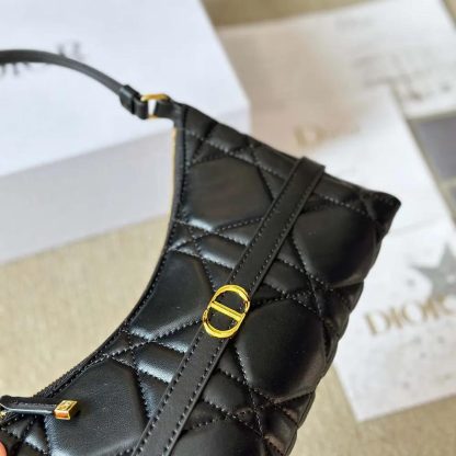 Dior Women Miss Caro Cigale Mini Bag Black Macrocannage Lambskin - 图片 10