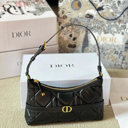 Dior Women Miss Caro Cigale Mini Bag Black Macrocannage Lambskin - 图片 5