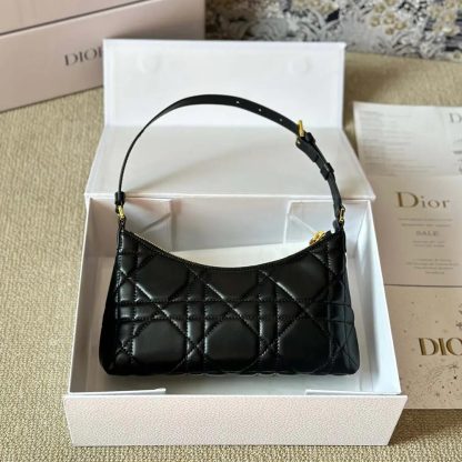 Dior Women Miss Caro Cigale Mini Bag Black Macrocannage Lambskin - 图片 6