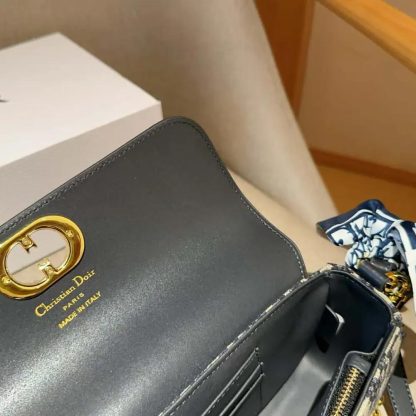Dior Women Miss Caro Pouch with Chain Blue Dior Oblique Jacquard and Smooth Calfskin - 图片 9