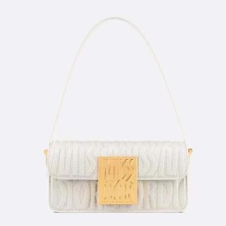 Dior Women Miss Dior Flap Bag Latte Quilted Miss Dior Allover Calfskin