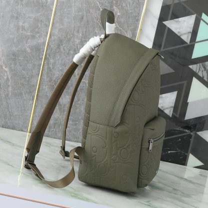 Dior Unisex Rider 2.0 Zipped Backpack Khaki Dior Gravity Leather and Khaki Grained Calfskin - 图片 3