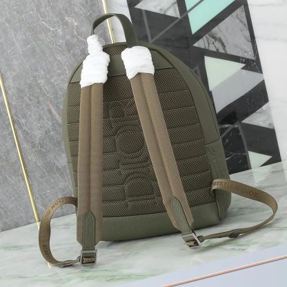 Dior Unisex Rider 2.0 Zipped Backpack Khaki Dior Gravity Leather and Khaki Grained Calfskin - 图片 4