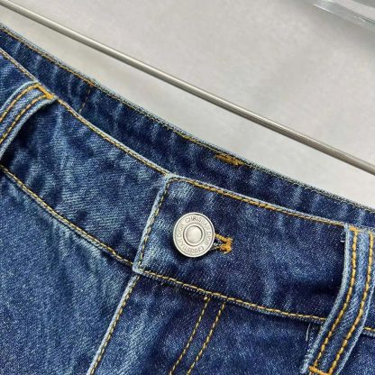 Dior Women Shorts Blue Stonewashed Cotton Denim - 图片 4