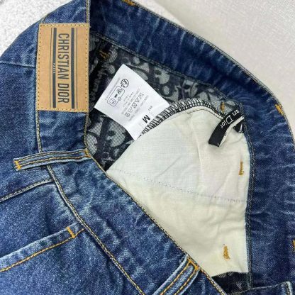 Dior Women Shorts Blue Stonewashed Cotton Denim - 图片 6