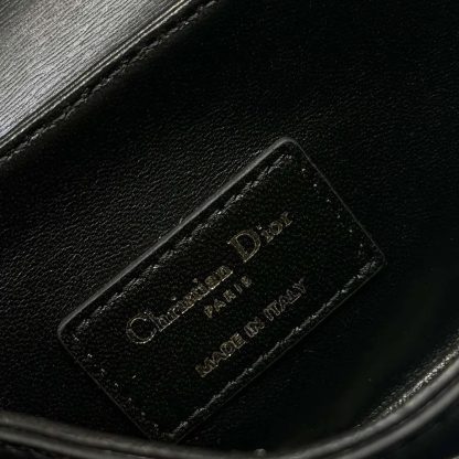 Dior Women Small 30 Montaigne Avenue Top Handle Bag Black Ribbed Calfskin - 图片 10