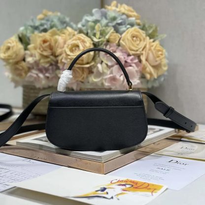 Dior Women Small 30 Montaigne Avenue Top Handle Bag Black Ribbed Calfskin - 图片 3