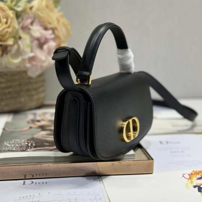 Dior Women Small 30 Montaigne Avenue Top Handle Bag Black Ribbed Calfskin - 图片 4