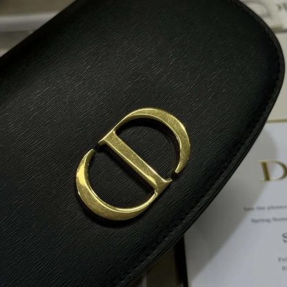 Dior Women Small 30 Montaigne Avenue Top Handle Bag Black Ribbed Calfskin - 图片 9